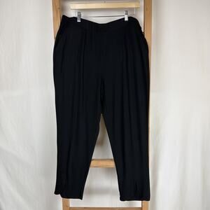 NWT Liv by Habitat Slim Black Straight Leg Pull On Ankle Pants XXL #0752